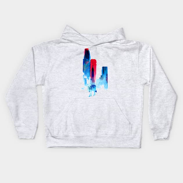 The Wolf Of The City Kids Hoodie by astronaut